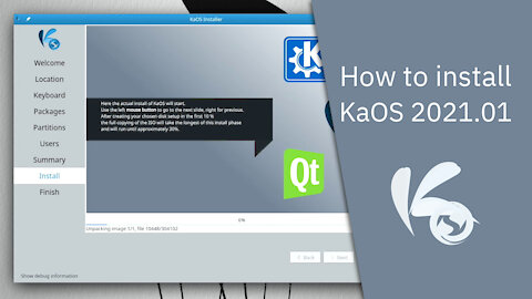 How to install KaOS 2021.01