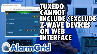 Honeywell Home Tuxedo: Web Interface Cannot Include/Exclude Z Wave Devices