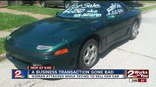 Woman attacked while trying to sell car