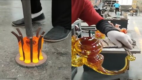 Making Craft From Melted Glass