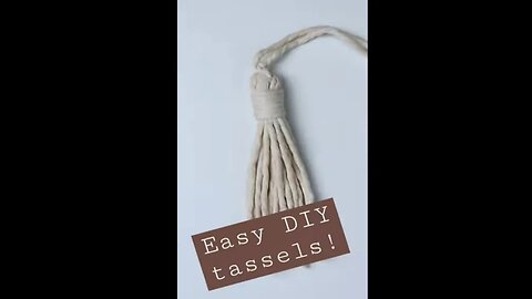 Easy DIY Tassels! (Out of string or yarn 🧶)
