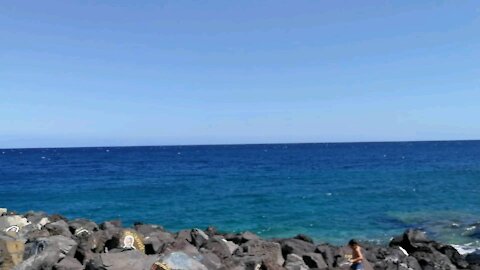 The sea in the city centre of Tenerife