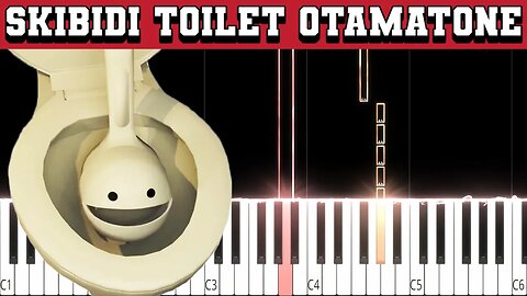 Skibidi Toilet Otamatone (Beginner/Super Easy) Slowed Piano Tutorial (Free Sheet Music + MIDI)