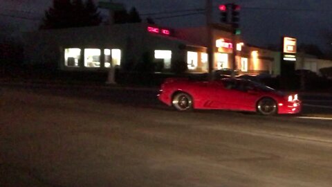 A Red Lamborghini Diablo Roadster