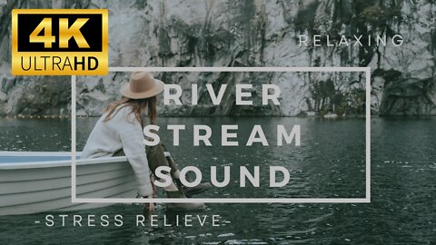 4K Forest Stream Relaxing River Sounds Cricket Ambience