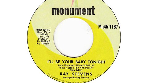 Ray Stevens - "I'll Be Your Baby Tonight" (Official Audio)