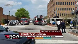 Pedestrian hit by train in Lakeland