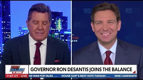 Ron DeSantis on The Balance with Eric Bolling; Protecting US interests While Supporting Israel