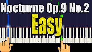 Nocturne Op 9 No 2 - Easy Piano Tutorial + Music Sheets