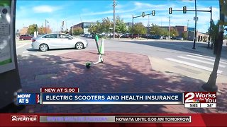 Dangers for young people riding electric scooters