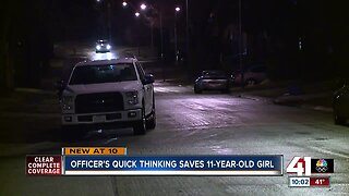 Officer saves child's life after drive-by shooting