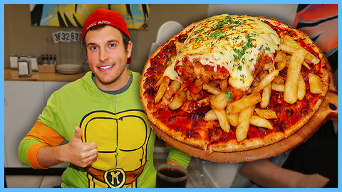 10 MINUTE PIZZA CHICKEN PARMI CHALLENGE (SPEED EATING COMPETITION!)