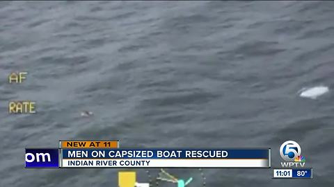 Three men rescued after boat capsizes off Sebastian Inlet