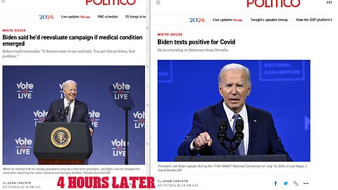President Biden tests positive for COVID-19 Just After Saying He Wouldn't Run If Doctors .....