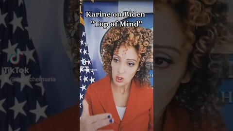 Karine on Biden TOP OF MIND. #joebiden #biden #karinejeanpierre