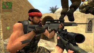 Counter Strike Source Dust 2 Bots #18 Just Only Sniper Rifles