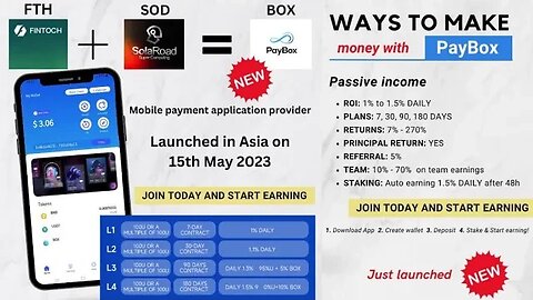 #PayBox | 👀We’re EXTREMELY EARLY | Earn Up To 1.5% DAILY💰| Latest New Chinese BANGER Platform‼️