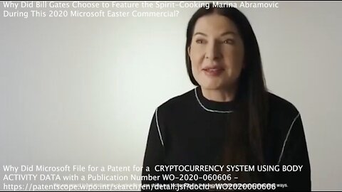 The Great Reset | Microsoft 2020 Commercial | Why Would Microsoft Feature a Spirit Cooking Marina Abramovic?