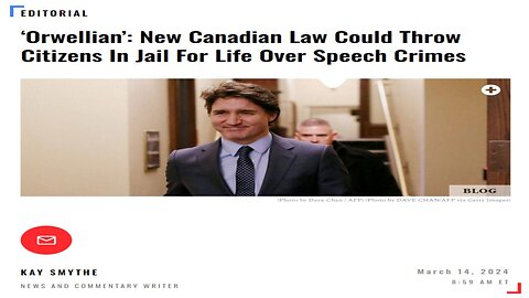 Can You Go To Jail For Life in Canada For SPEECH???