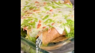 Chicken Enchiladas with Poblano Pepper Sauce