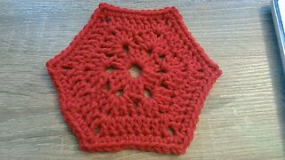 How to crochet a hexagon.