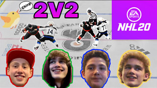 Funny NHL 20 2v2 Challenge *Hockey Chirps, Fights and Jokes* Snow Ball Fight!
