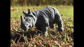 3D Printed Rhino Figure