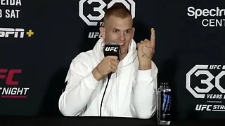 Ian Machado Garry UFC Press conference talking about fighting Daniel Rodriguez and becoming top 15