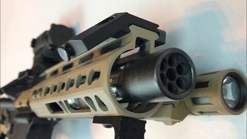 223 5.56 AR 1.5" Linear Compensator Nano Flash Can from S&J Hardware on 7.5" Pistol Review