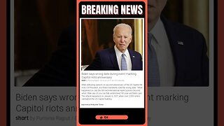 Biden Commemorates Wrong Date of US Capitol Hill Riots as Anniversary Approaches | #shorts #news