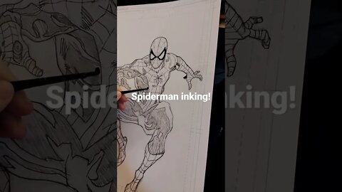 Spider-Man inking clip! #spiderman #illustration #drawings #artist #comicbooks #comicart
