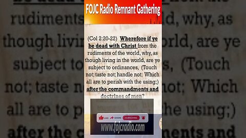 DOCTRINES and COMMANDMENTS of MEN | David Carrico | #FOJC Radio | #Shorts