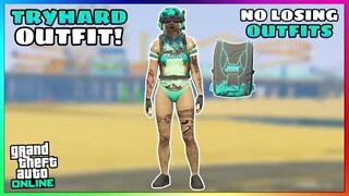 Junk Energy Glitched Female Tryhard Outfit (No Transfer) (GTA Online)