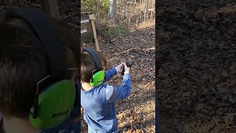 His First Time Shooting a Handgun!! Proud Dad Moment!! (Ruger LCRx .327 Magnum) #shorts