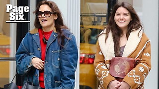 Katie Holmes steps out with lookalike daughter Suri Cruise, 17, for NYC stroll