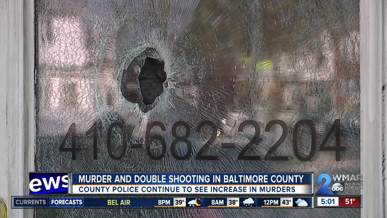 Murder, double shooting in Baltimore County