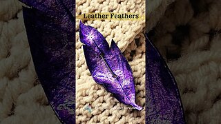 PURPLE PRINCESS, 4 inch leather feather scarf pin