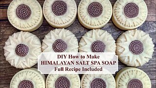 DIY Recipe How to Make Himalayan Pink SALT SPA Soap w/ Aloe Vera & Coconut Milk | Ellen Ruth Soap
