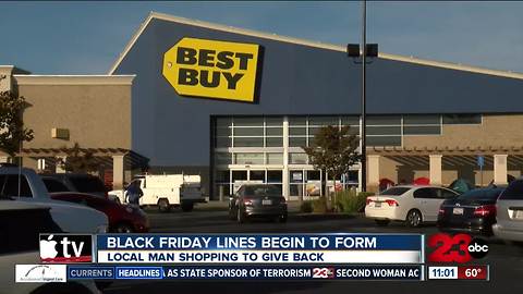 Black Friday shopper camped out to give back