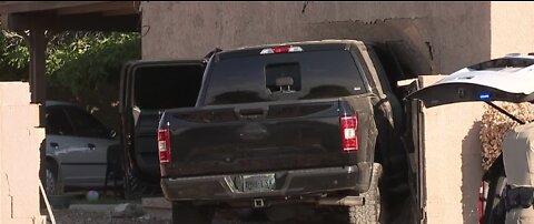 Las Vegas police: Truck crashes into house