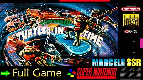 Teenage Mutant Ninja: Turtles IV - Turtles in Time - Leonardo (Snes) (Super Nintendo) (Gameplay)