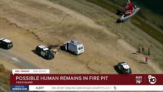 Possible human remains found in Fiesta Island fire pit