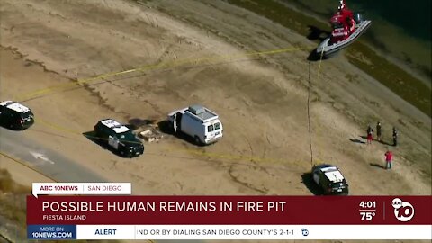 Possible human remains found in Fiesta Island fire pit