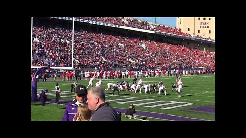 Northwestern Wildcats Kick PAT Against Wisconsin Football