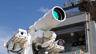 U.S. Navy Laser Gun Demonstration - "LaWS" Laser Weapon System