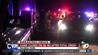 Lanes closed on SB163 after fatal crash