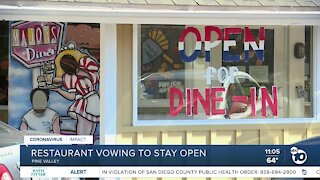 Customers pack Pine Valley eatery that vows to stay open