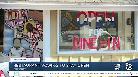 Customers pack Pine Valley eatery that vows to stay open