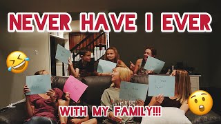 Never Have I Ever with my FAMILY!!! **THINGS GOT WEIRD** | Gabby’s Gallery
