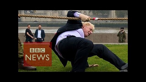 Boris Johnson takes a tumble in tug of war